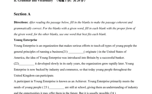 2023年高考英语试卷（上海）（春考）（空白卷）_英语历年高考真题_新&middot;Word版2008-2025&middot;高考英语真题_英语（按省份分类）2008-2025_2008-2023&middot;（上海）英语高考真题