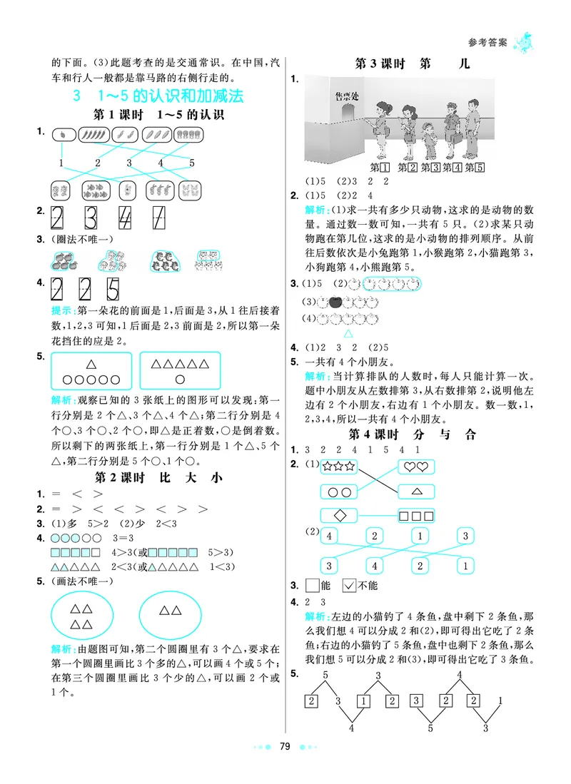 《七彩练霸》数学1年级上册（RJ）答案_一年级上下册资料_小学一年级学习资料-25年更新版_1-03、小学一年级数学上册_人教版_10、电子书籍