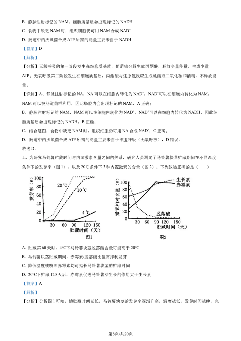 2023年高考生物试卷（重庆）（解析卷）_生物历年高考真题_新&middot;Word版2008-2025&middot;高考生物真题_生物（按年份分类）2008-2025_2023&middot;高考生物真题