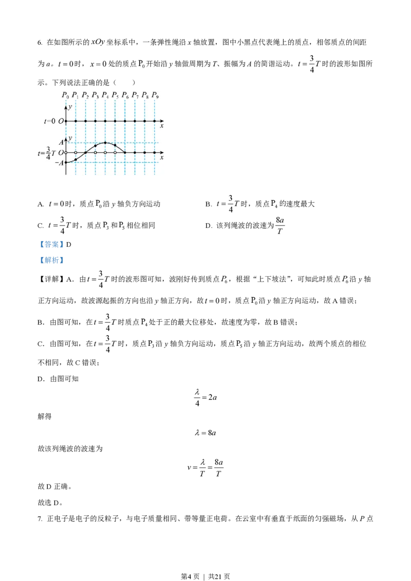 2022年高考物理试卷（北京）（解析卷）_物理历年高考真题_新&middot;PDF版2008-2025&middot;高考物理真题_物理（按试卷类型分类）2008-2025_自主命题卷&middot;物理（2008-2025）_北京自主命题&middot;物理（2008-2025）