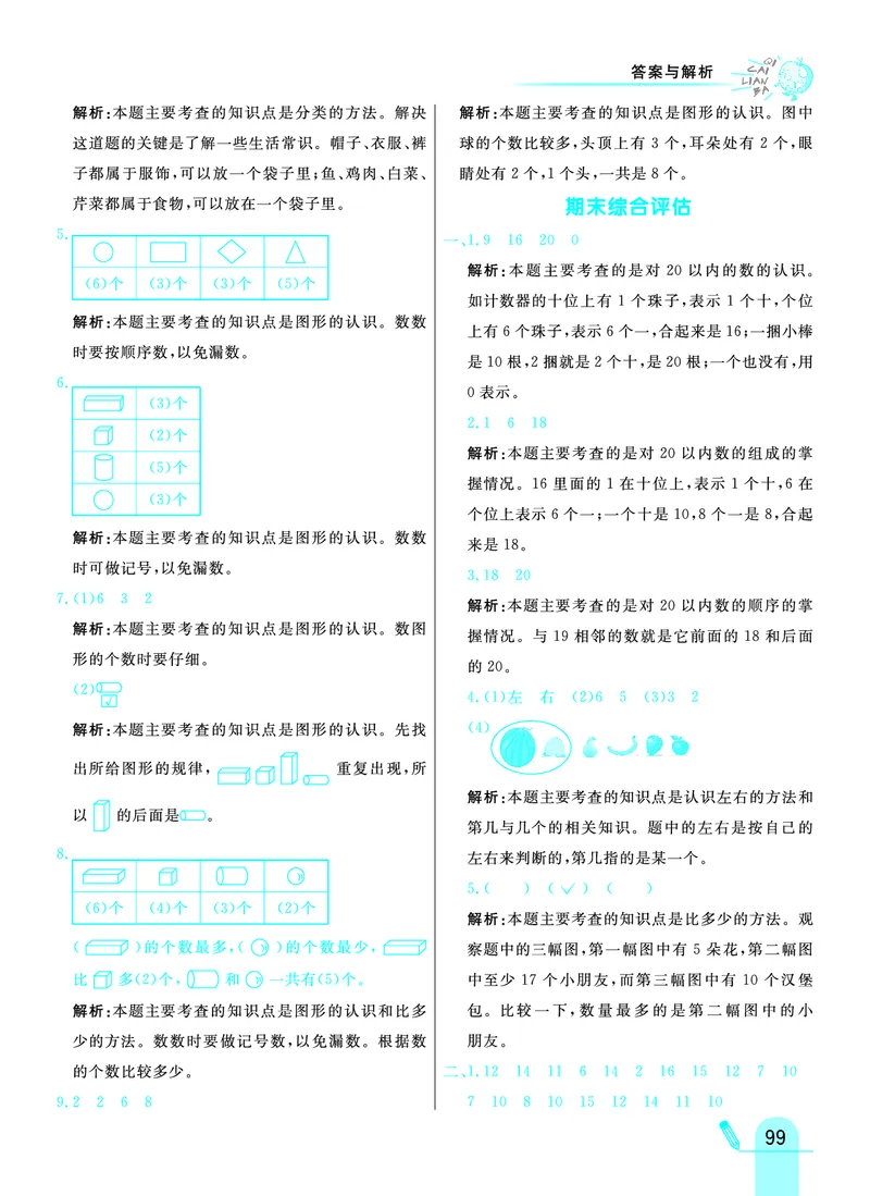 《七彩练霸》学生用书数学1年级上册（63QD）答案_一年级上下册资料_小学一年级学习资料-25年更新版_1-03、小学一年级数学上册_青岛63制_10、电子书籍