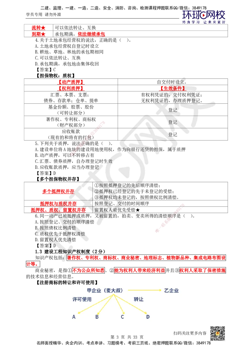 HQ-法规-突击小灶班_2026年一建法规_2025年一建法规SVIP_04-冲刺串讲✿考点强化✿小灶集训_52-法规《突击小灶班》陈印HQ