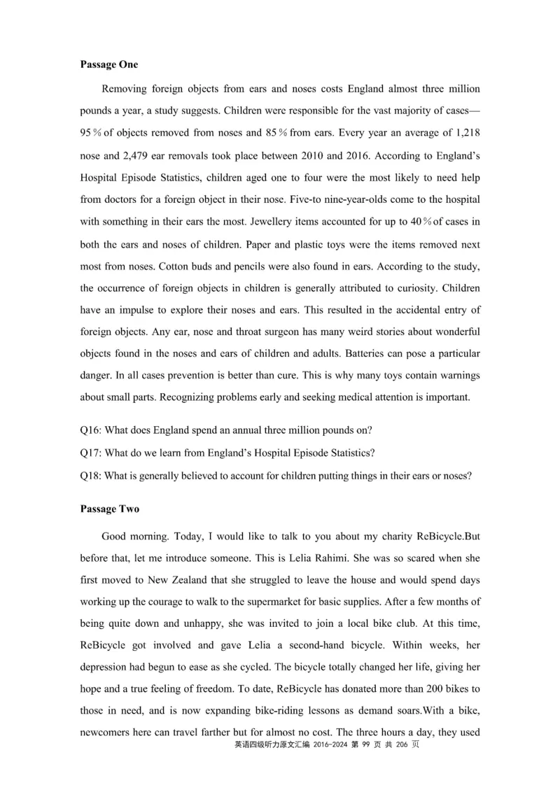 四级听力原文2016-2024_大学英语四级+六级_四级真题_专项_四级听力专项
