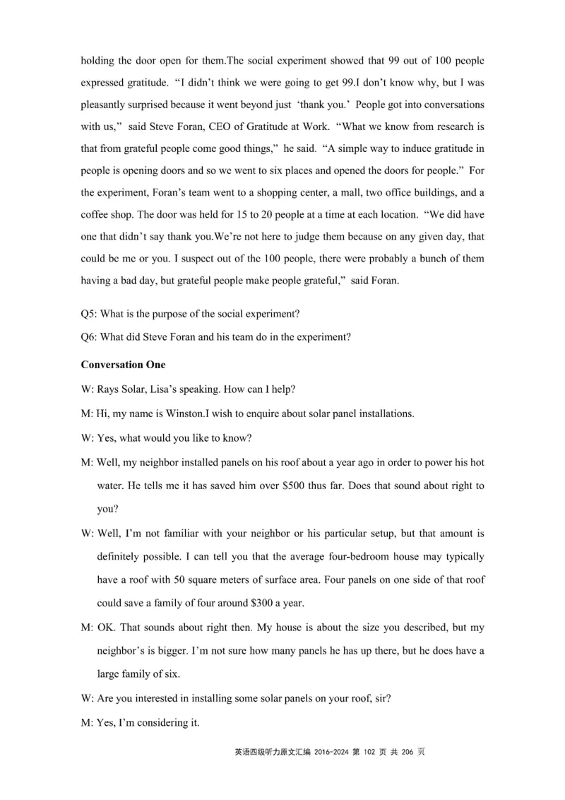 四级听力原文2016-2024_大学英语四级+六级_四级真题_专项_四级听力专项