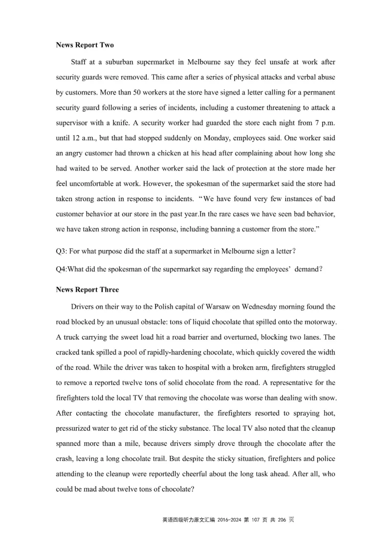 四级听力原文2016-2024_大学英语四级+六级_四级真题_专项_四级听力专项