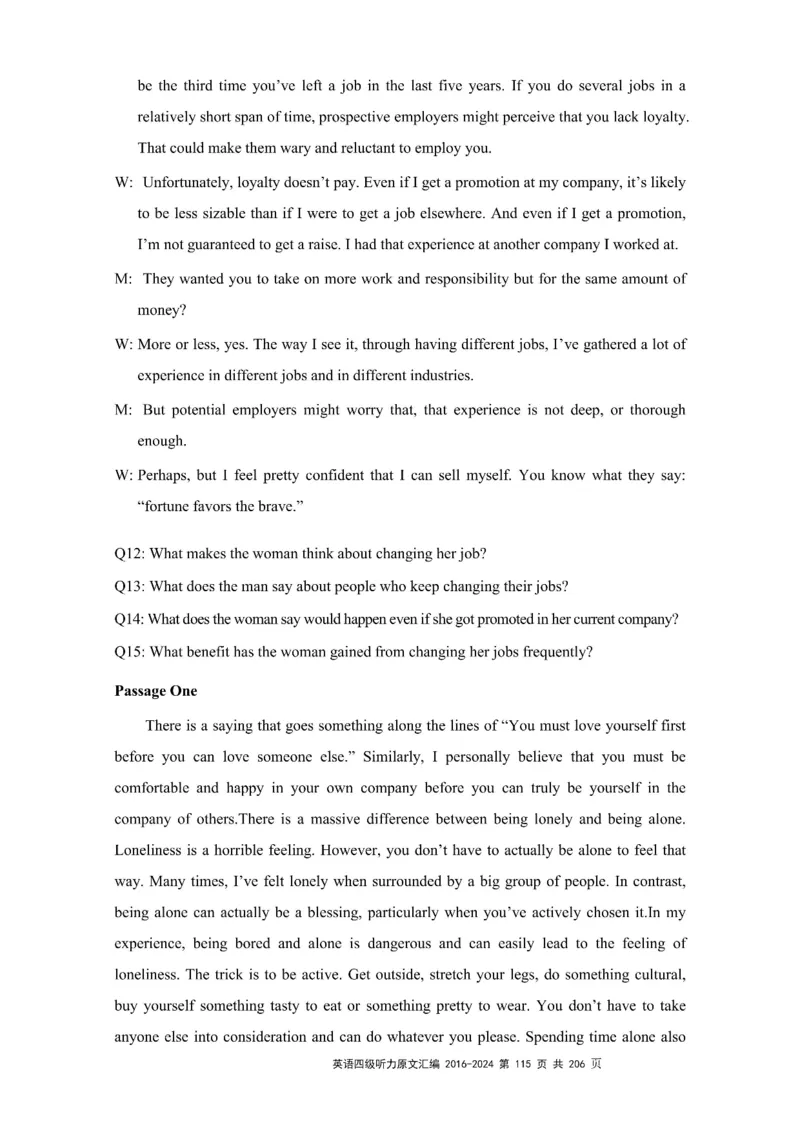 四级听力原文2016-2024_大学英语四级+六级_四级真题_专项_四级听力专项