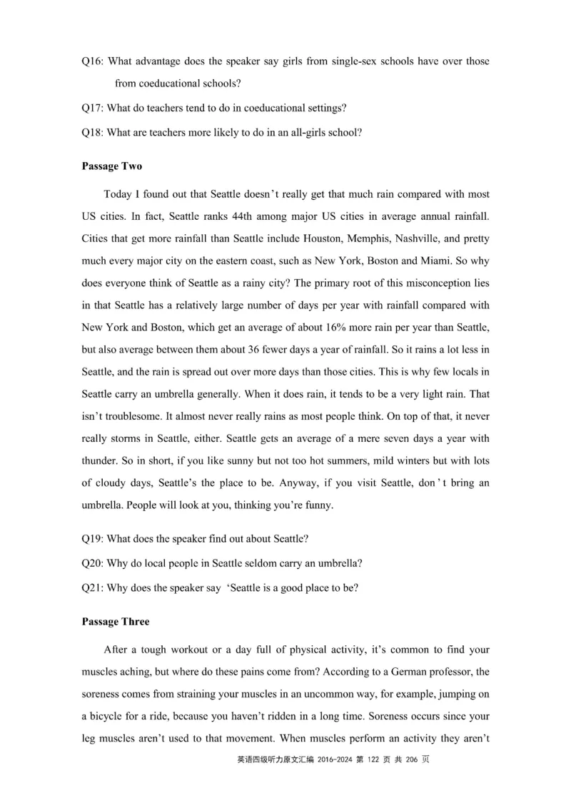 四级听力原文2016-2024_大学英语四级+六级_四级真题_专项_四级听力专项