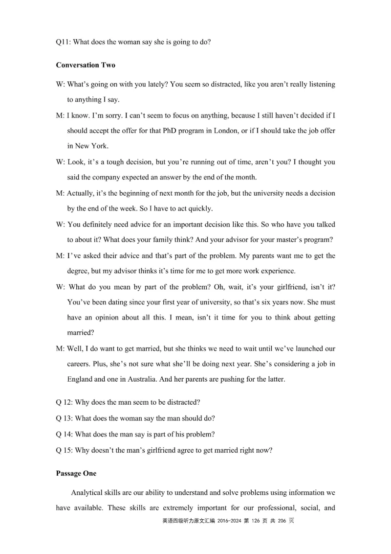 四级听力原文2016-2024_大学英语四级+六级_四级真题_专项_四级听力专项