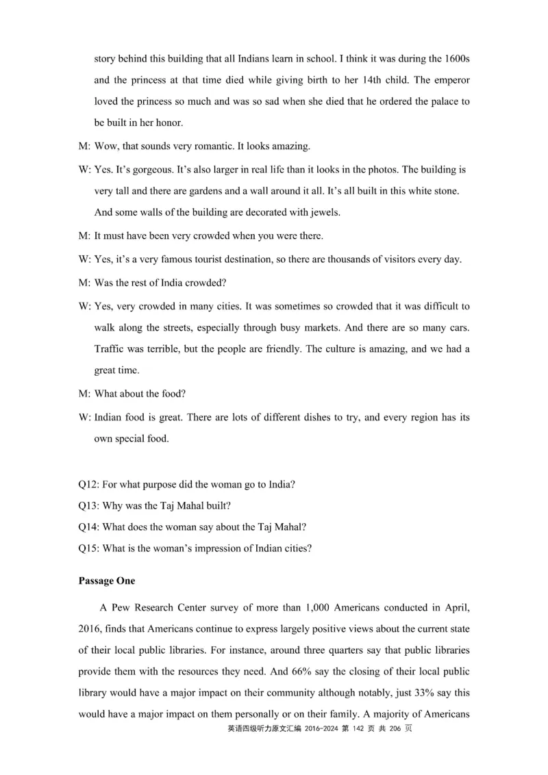 四级听力原文2016-2024_大学英语四级+六级_四级真题_专项_四级听力专项