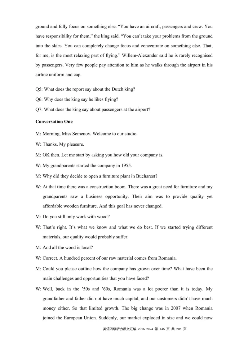 四级听力原文2016-2024_大学英语四级+六级_四级真题_专项_四级听力专项