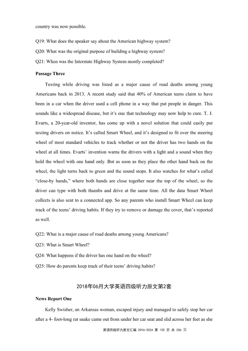 四级听力原文2016-2024_大学英语四级+六级_四级真题_专项_四级听力专项