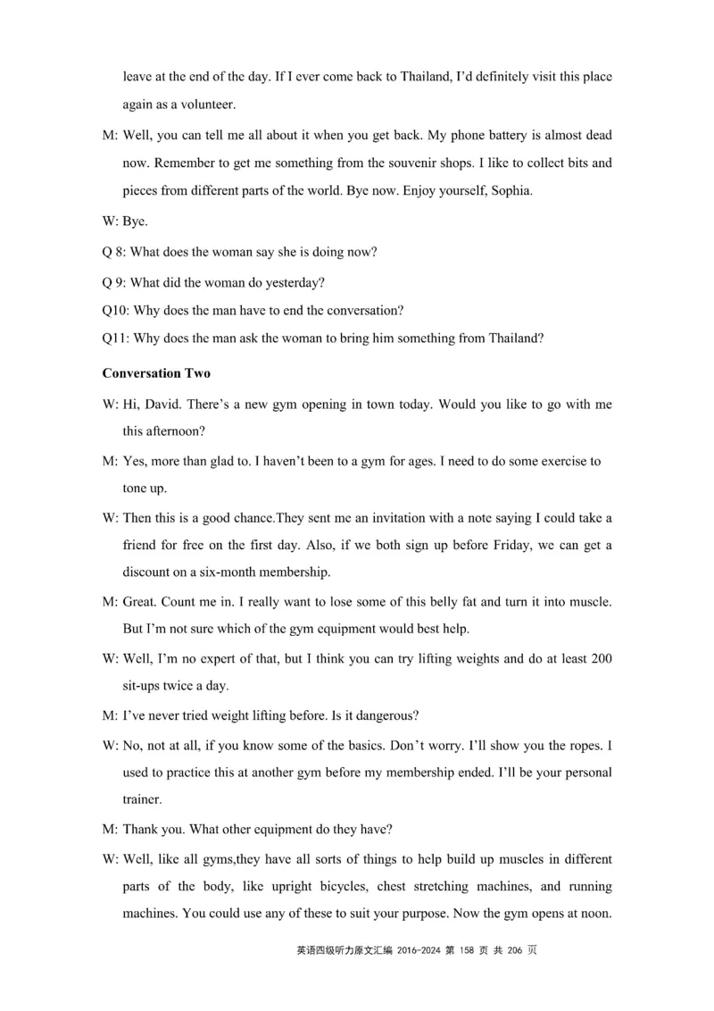 四级听力原文2016-2024_大学英语四级+六级_四级真题_专项_四级听力专项