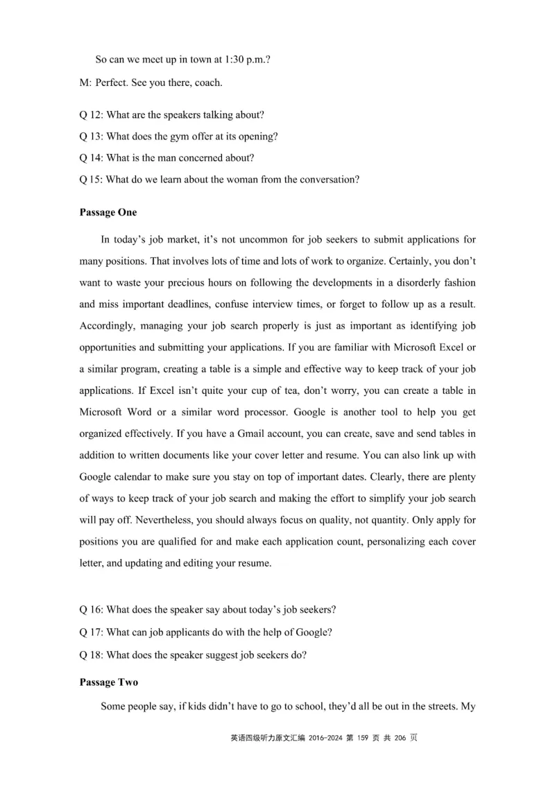 四级听力原文2016-2024_大学英语四级+六级_四级真题_专项_四级听力专项