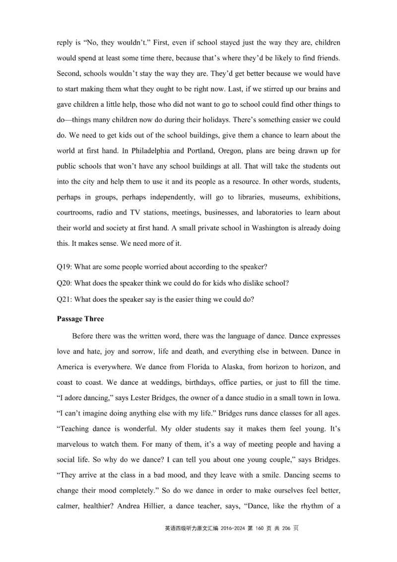 四级听力原文2016-2024_大学英语四级+六级_四级真题_专项_四级听力专项