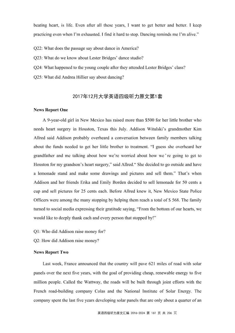 四级听力原文2016-2024_大学英语四级+六级_四级真题_专项_四级听力专项