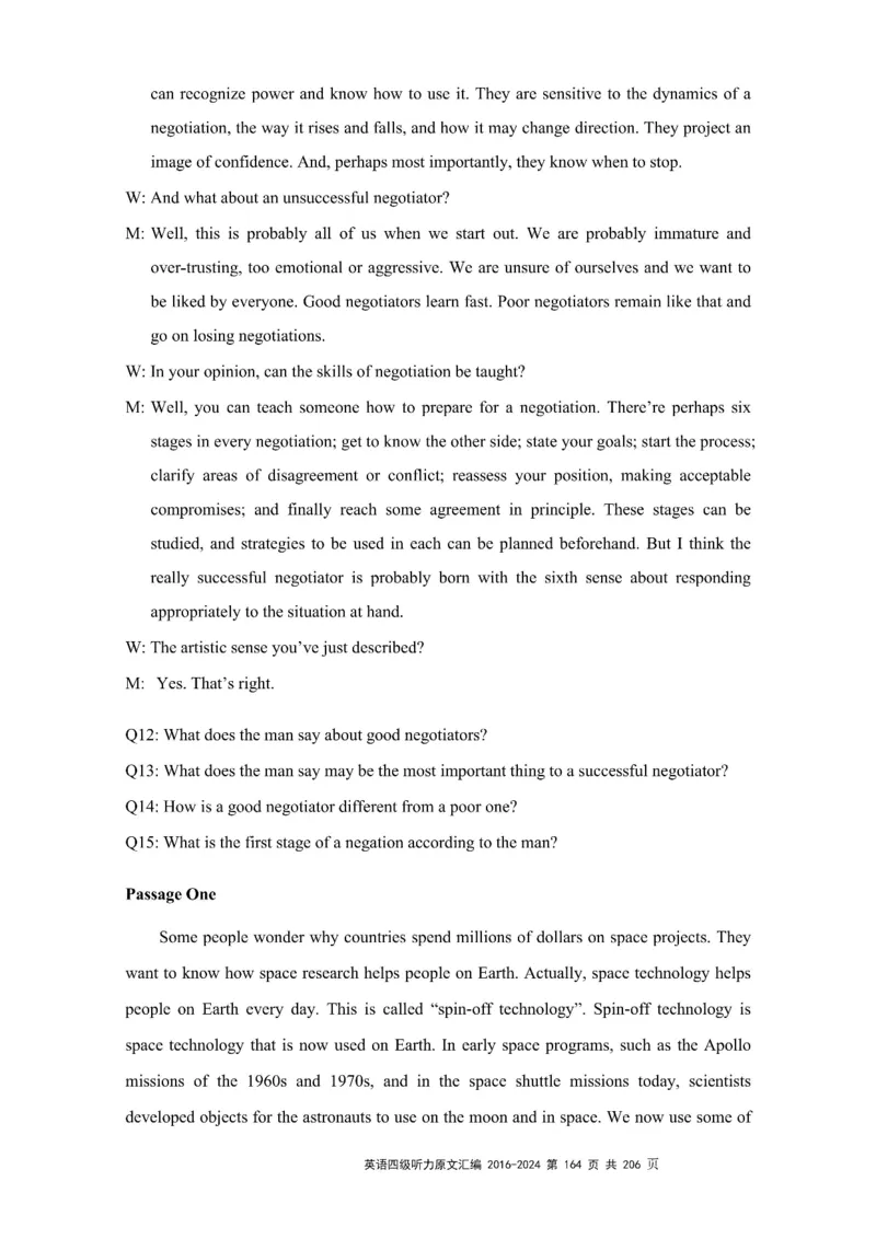 四级听力原文2016-2024_大学英语四级+六级_四级真题_专项_四级听力专项