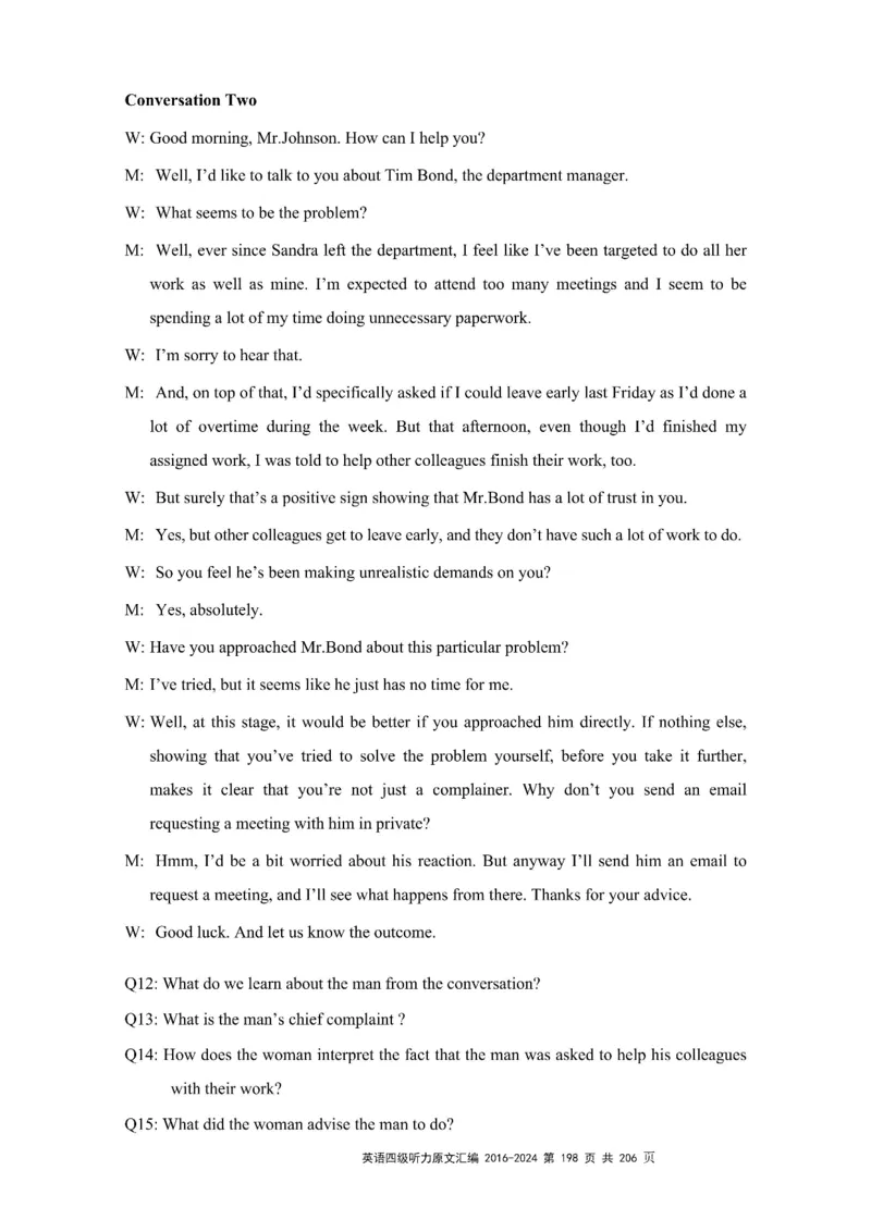 四级听力原文2016-2024_大学英语四级+六级_四级真题_专项_四级听力专项