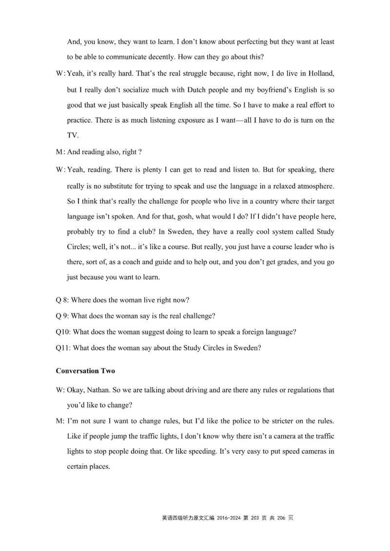 四级听力原文2016-2024_大学英语四级+六级_四级真题_专项_四级听力专项