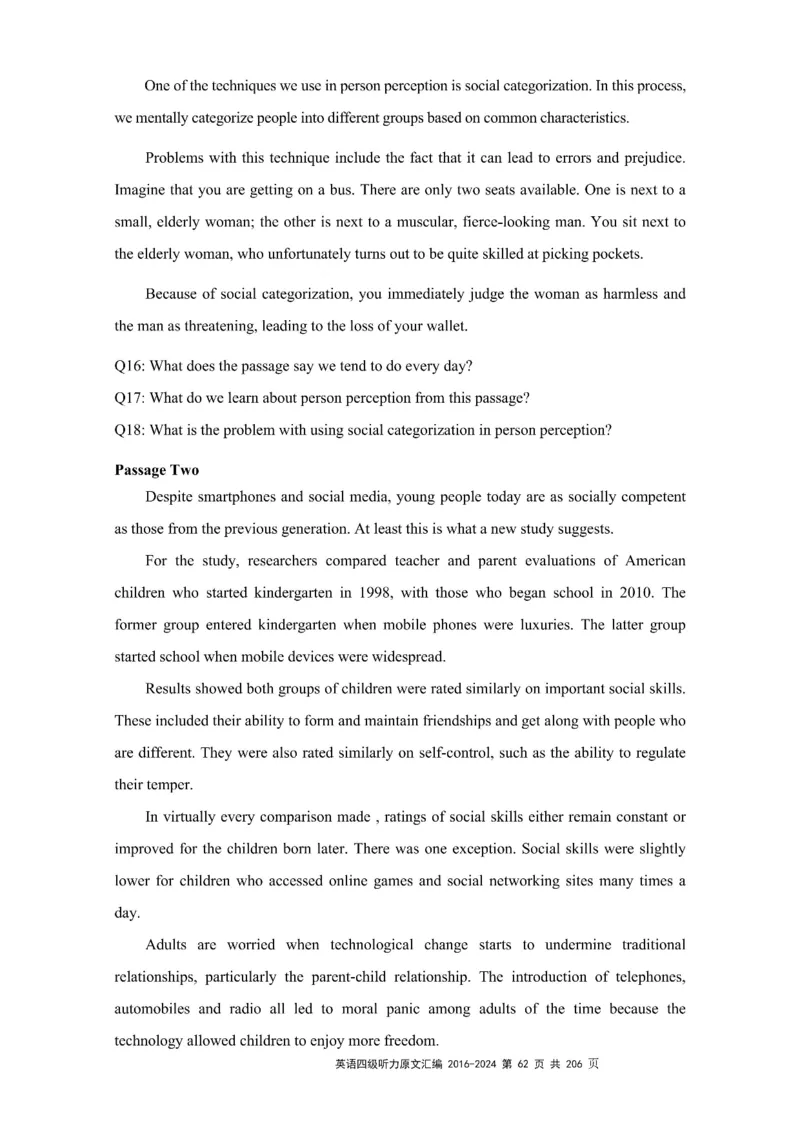 四级听力原文2016-2024_大学英语四级+六级_四级真题_专项_四级听力专项