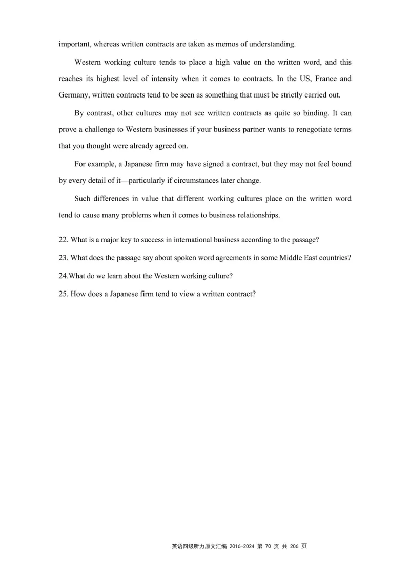 四级听力原文2016-2024_大学英语四级+六级_四级真题_专项_四级听力专项