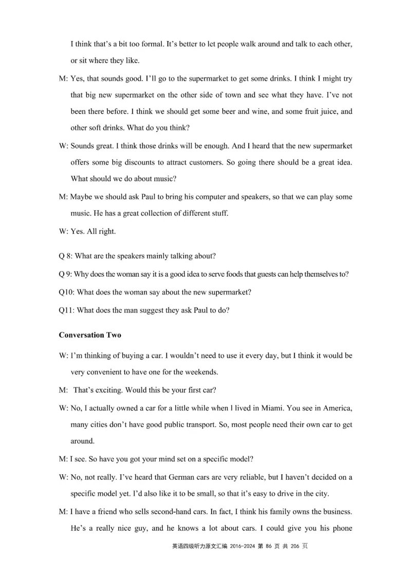 四级听力原文2016-2024_大学英语四级+六级_四级真题_专项_四级听力专项