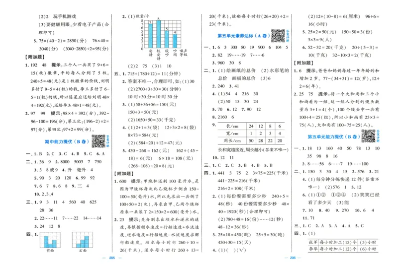 答案解析_2025秋《学霸提优大试卷》数学SJ4上