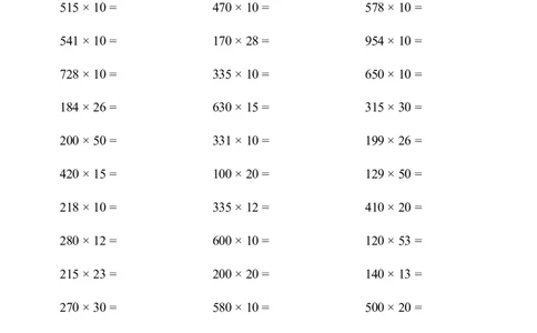 ▲口算题（三位数乘两位数）连打版3000题_小学数学口算计算速算练习1（1-6）题目类型全_四年级_口算4年级上册12000题_4上口算题（三位数乘两位数）3000题