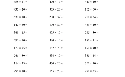 ▲口算题（三位数乘两位数）连打版3000题_小学数学口算计算速算练习1（1-6）题目类型全_四年级_口算4年级上册12000题_4上口算题（三位数乘两位数）3000题