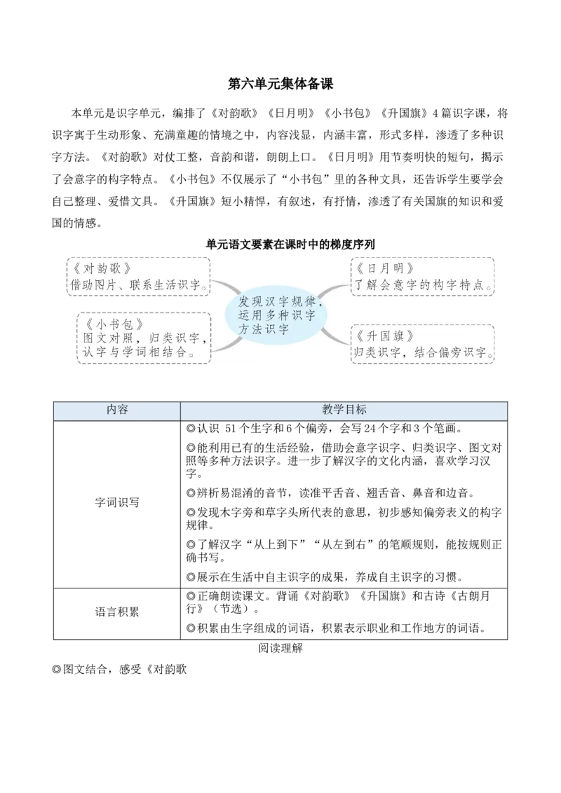 5对韵歌教案_一年级语文上册（统编版）_全套教学资源_课件教案等等_2.名师教学设计_6.第六单元
