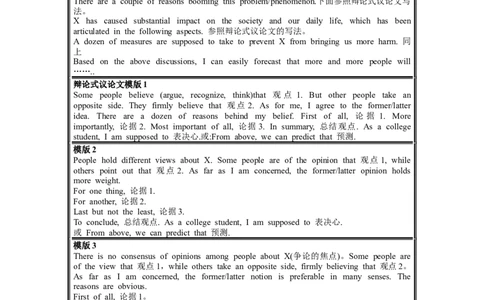 四六级作文模板美化版5页_大学英语四级+六级_四级真题_专项_四级写作专项_全新英语四六级作文_四六级