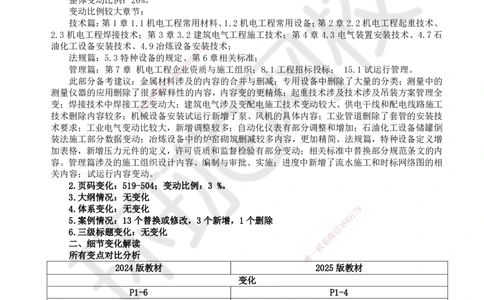 HQ-机电-25年一建新旧教材对比_2026年一级建造师_2026年一建机电_2025年一建机电SVIP_01-精华文档✿电子教材✿历年真题_13-机电《新旧教材对比》HQ