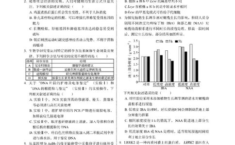 2023年高考生物试卷（福建）（空白卷）_生物历年高考真题_新&middot;Word版2008-2025&middot;高考生物真题_生物（按年份分类）2008-2025_2023&middot;高考生物真题