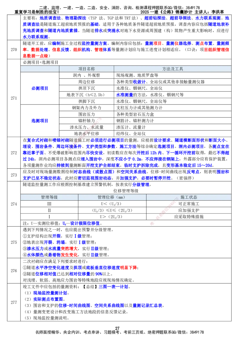 LHG-公路-锦囊妙计-李洪革_2026年一级建造师_2026年一建公路_2025年一建公路SVIP_01-精华文档✿电子教材✿历年真题_62-公路《锦囊妙计》李洪革