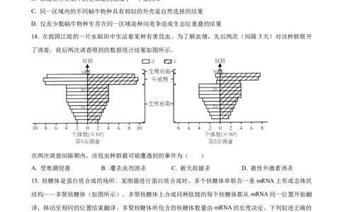 2023年高考生物试卷（浙江）（1月）（空白卷）_生物历年高考真题_新&middot;Word版2008-2025&middot;高考生物真题_生物（按试卷类型分类）2008-2025_自主命题卷&middot;生物（2008-2025）