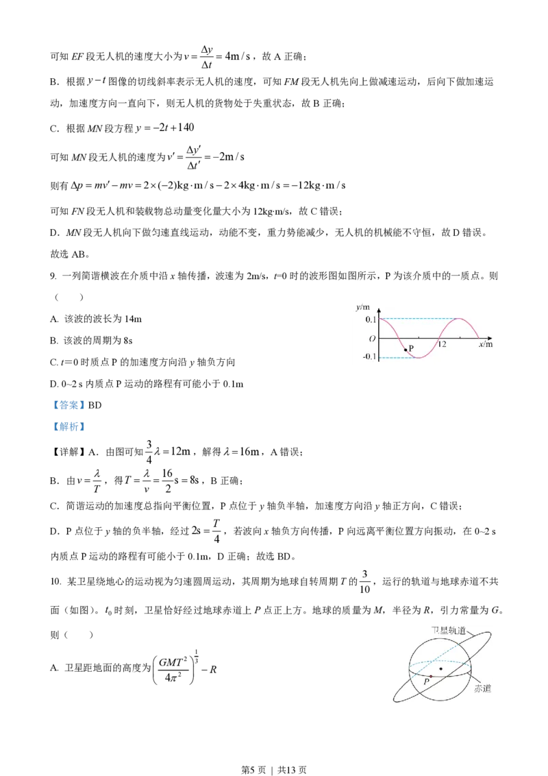 2023年高考物理试卷（重庆）（解析卷）_物理历年高考真题_新&middot;PDF版2008-2025&middot;高考物理真题_物理（按年份分类）2008-2025_2023&middot;高考物理真题