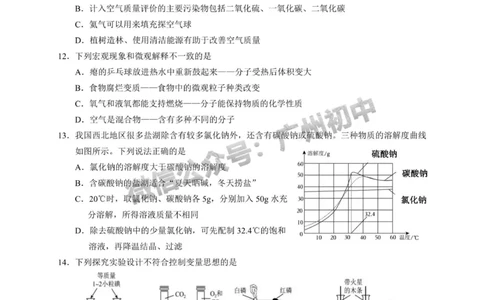 2025白云区中考二模化学试题_广州九上月考+期中+期末+一模二模+中考真题_2025中考二模
