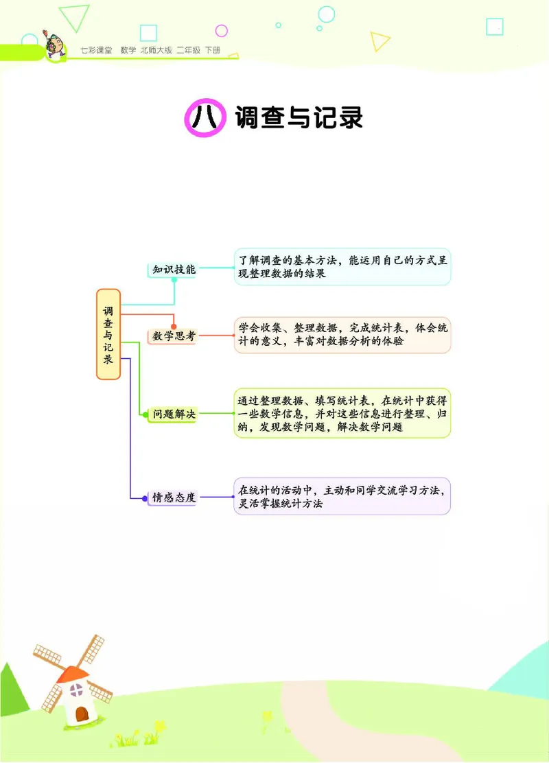 《七彩课堂》数学2年级下册（BS）_二年级上下册资料_小学二年级学习资料-25年更新版_2-04、小学二年级数学下册_2-4-2、练习题、作业、试题、试卷_北师大版_电子册类