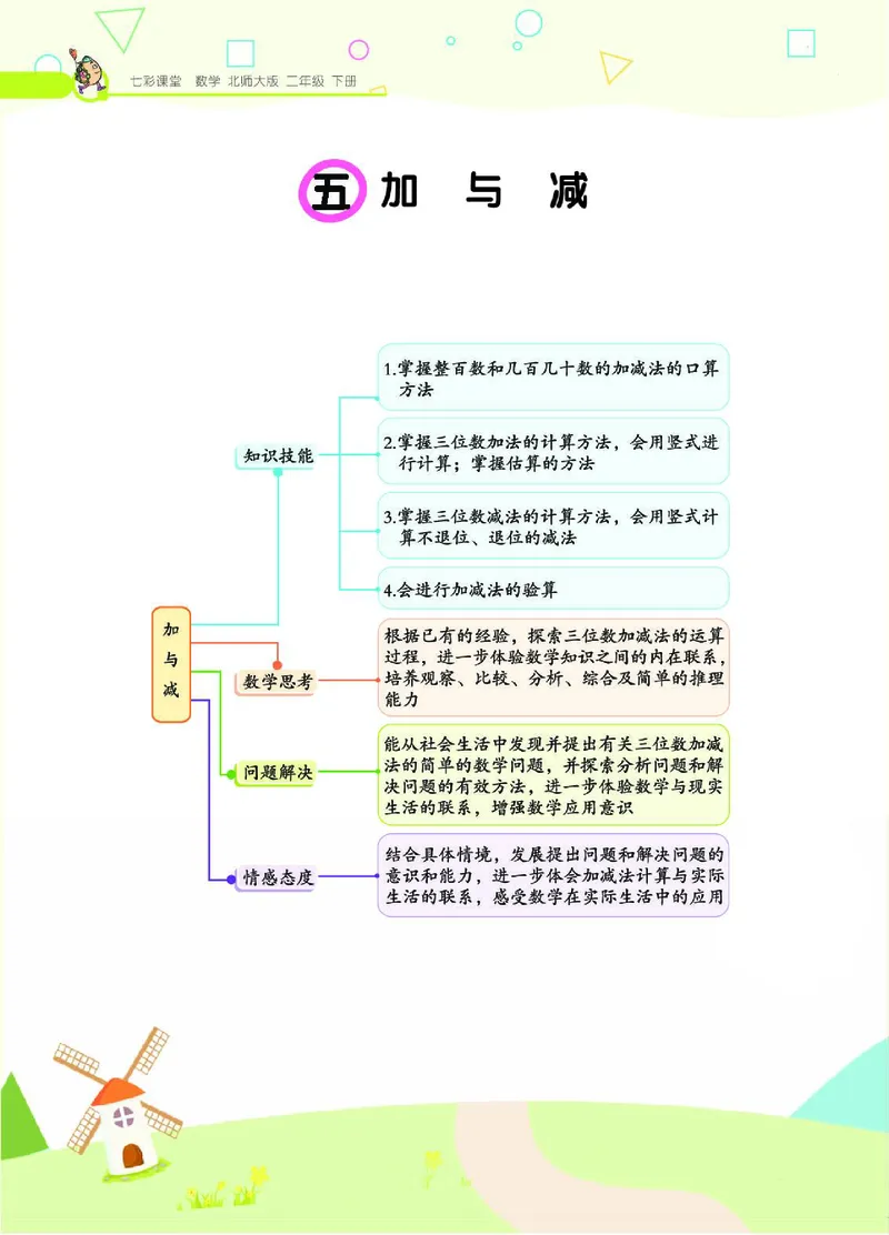 《七彩课堂》数学2年级下册（BS）_二年级上下册资料_小学二年级学习资料-25年更新版_2-04、小学二年级数学下册_2-4-2、练习题、作业、试题、试卷_北师大版_电子册类