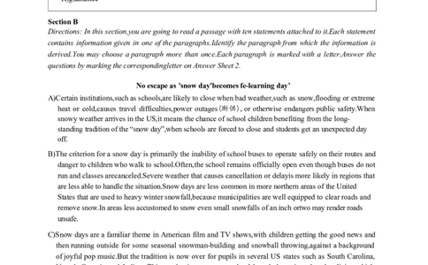 大学英语四级考试2024年6月真题第三套_大学英语四级+六级_四级真题_四级真题_2024年06月CET4题+解+音频_2024年06月CET4_2024年6月四级真题-原题