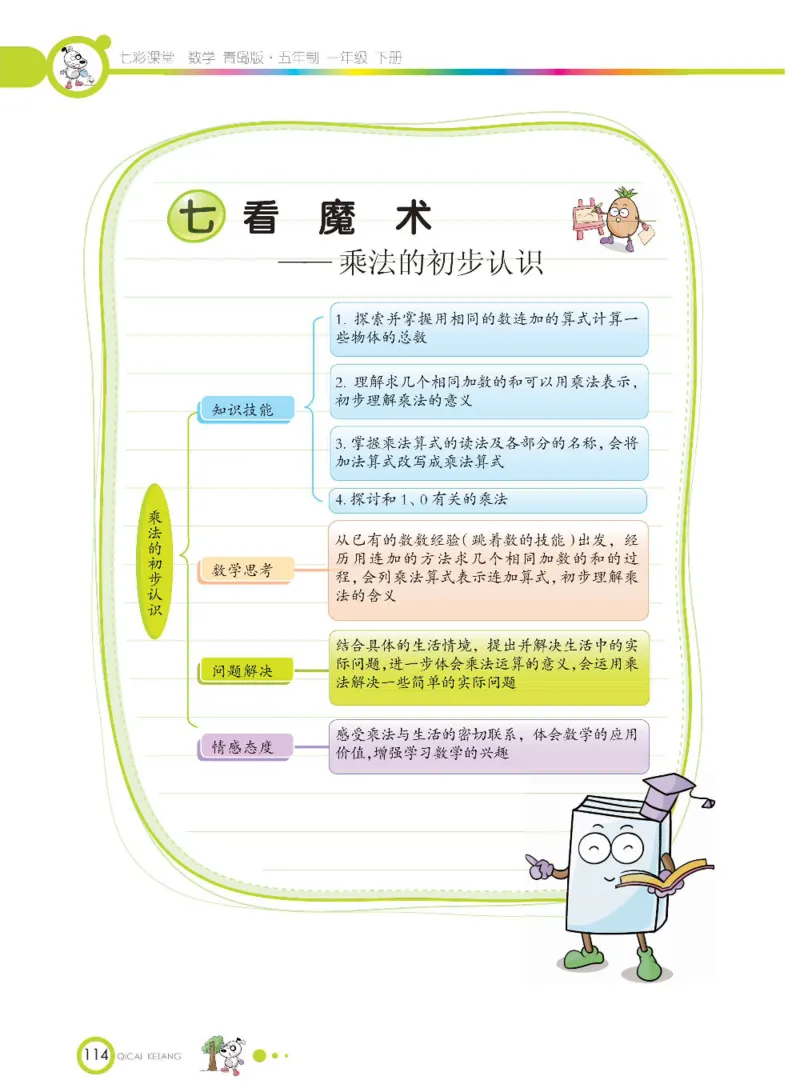 《七彩课堂》数学1年级下册（54QD）_一年级上下册资料_小学一年级学习资料-25年更新版_1-04、小学一年级数学下册_1-4-2、练习题、作业、试题、试卷_青岛54版_电子册类