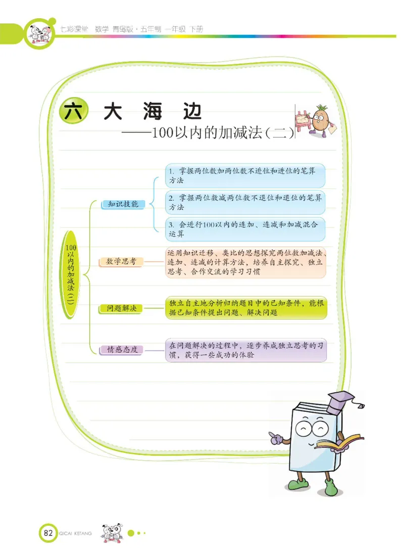 《七彩课堂》数学1年级下册（54QD）_一年级上下册资料_小学一年级学习资料-25年更新版_1-04、小学一年级数学下册_1-4-2、练习题、作业、试题、试卷_青岛54版_电子册类