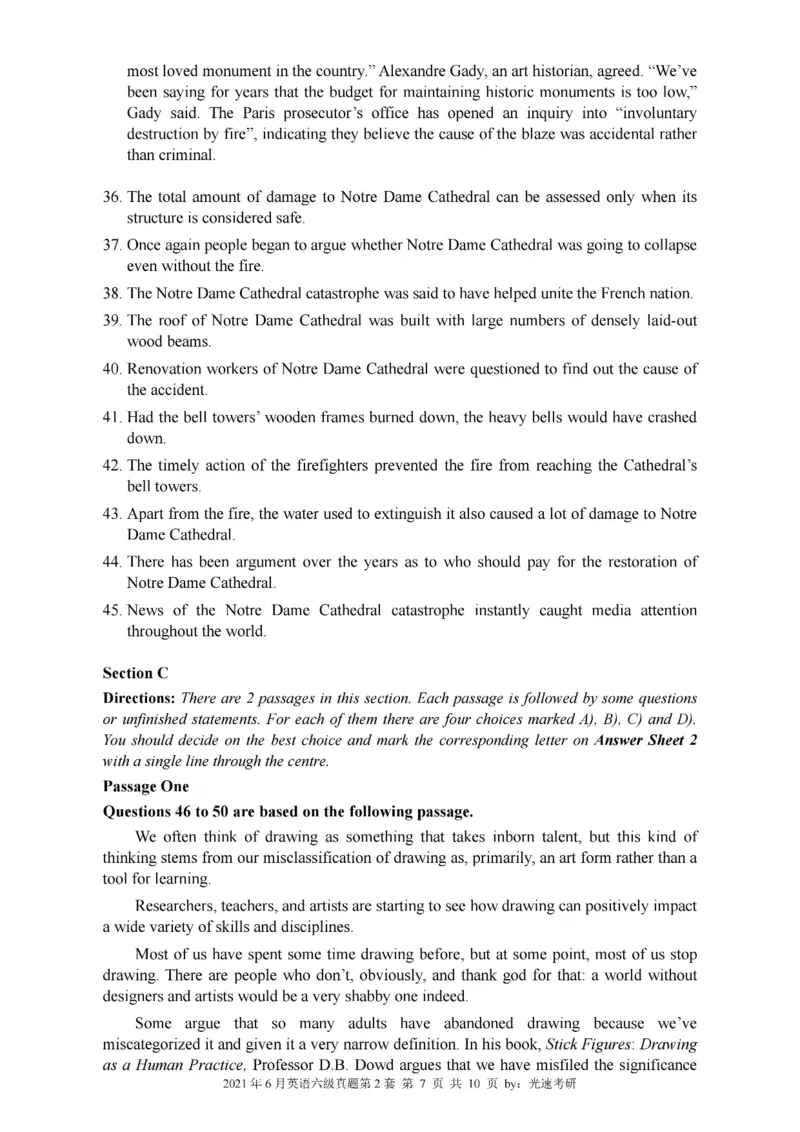 六级真题合并版2021-2025年_大学英语四级+六级_六级真题_六级真题_赠：六级真题一键打印版