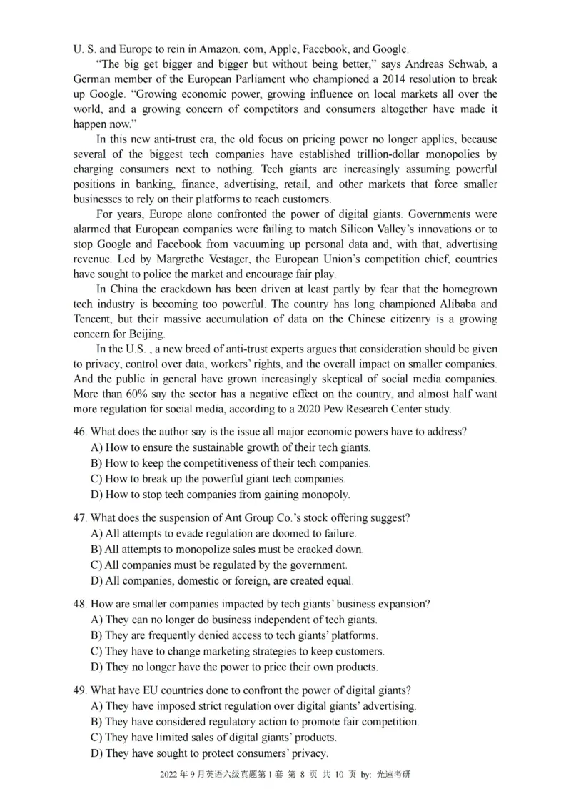 六级真题合并版2021-2025年_大学英语四级+六级_六级真题_六级真题_赠：六级真题一键打印版