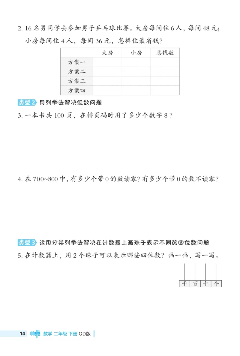 《典中点》极速提分法-数学2年级下册（63QD）_二年级上下册资料_小学二年级学习资料-25年更新版_2-04、小学二年级数学下册_2-4-2、练习题、作业、试题、试卷_青岛版63_电子册类