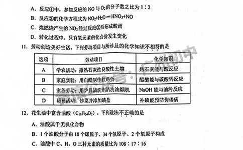 2024天河区中考一模化学试题_广州九上月考+期中+期末+一模二模+中考真题_广州2024年中考一模_天河区