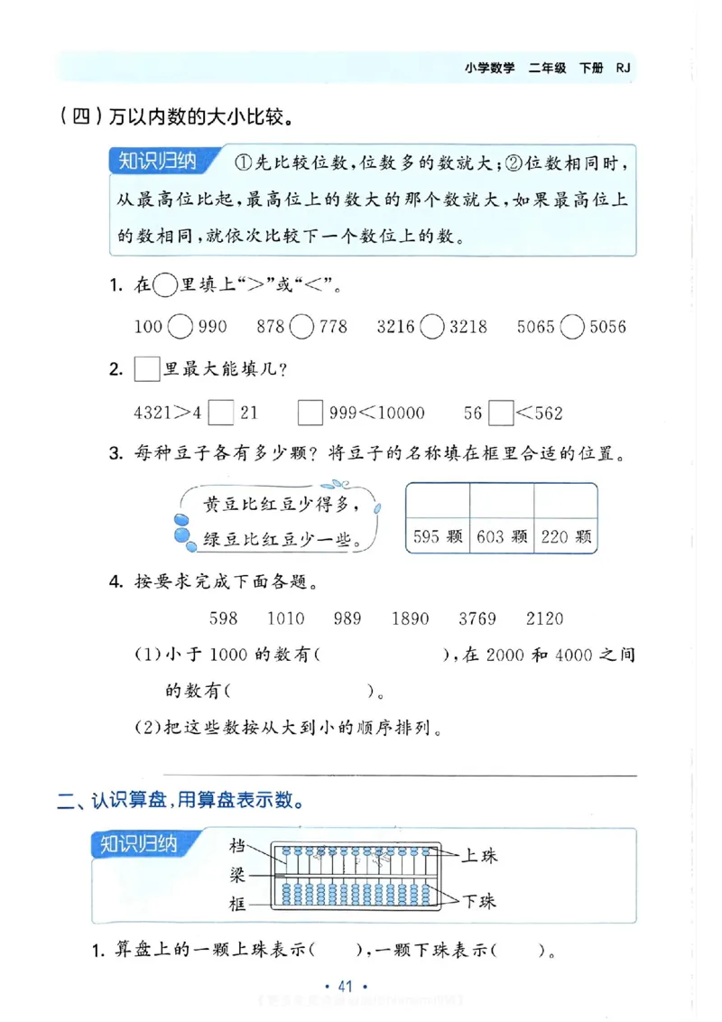 《53单元归类复习》24春数学2年级下册（RJ）_二年级上下册资料_小学二年级学习资料-25年更新版_2-04、小学二年级数学下册_2-4-2、练习题、作业、试题、试卷_人教版_电子册类