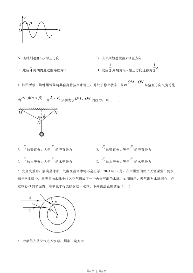 2022年高考物理试卷（辽宁）（空白卷）_物理历年高考真题_新&middot;Word版2008-2025&middot;高考物理真题_物理（按年份分类）2008-2025_2022&middot;高考物理真题