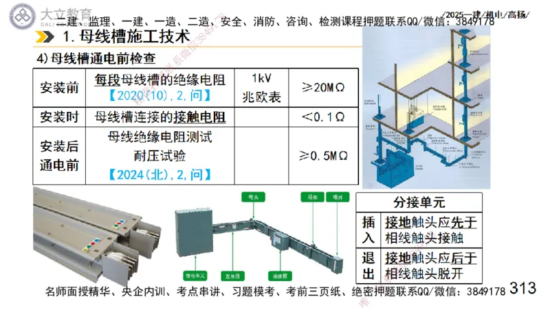 W2025一建机电-高扬-技术板块3-电气_2026年一级建造师_2026年一建机电_2025年一建机电SVIP_01-精华文档✿电子教材✿历年真题_81-机电《板块刷题资料+总结图表》DL