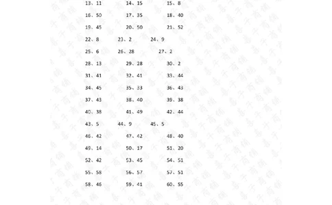 60以内混合加减第41-60篇答案_小学数学口算竖式脱式计算应用题一二三四五六年级上下册电_小学数学口算题库电子版（1-6）_小学数学口算一年级_口算题适合1年级(含答案）