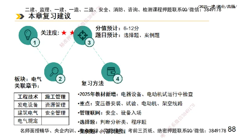 s2025一建机电-高扬-技术板块3-电气_2026年一级建造师_2026年一建机电_2025年一建机电SVIP_04-冲刺串讲✿考点强化✿小灶集训_31-机电《案例专项班》高扬DL_讲义